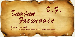 Damjan Faturović vizit kartica